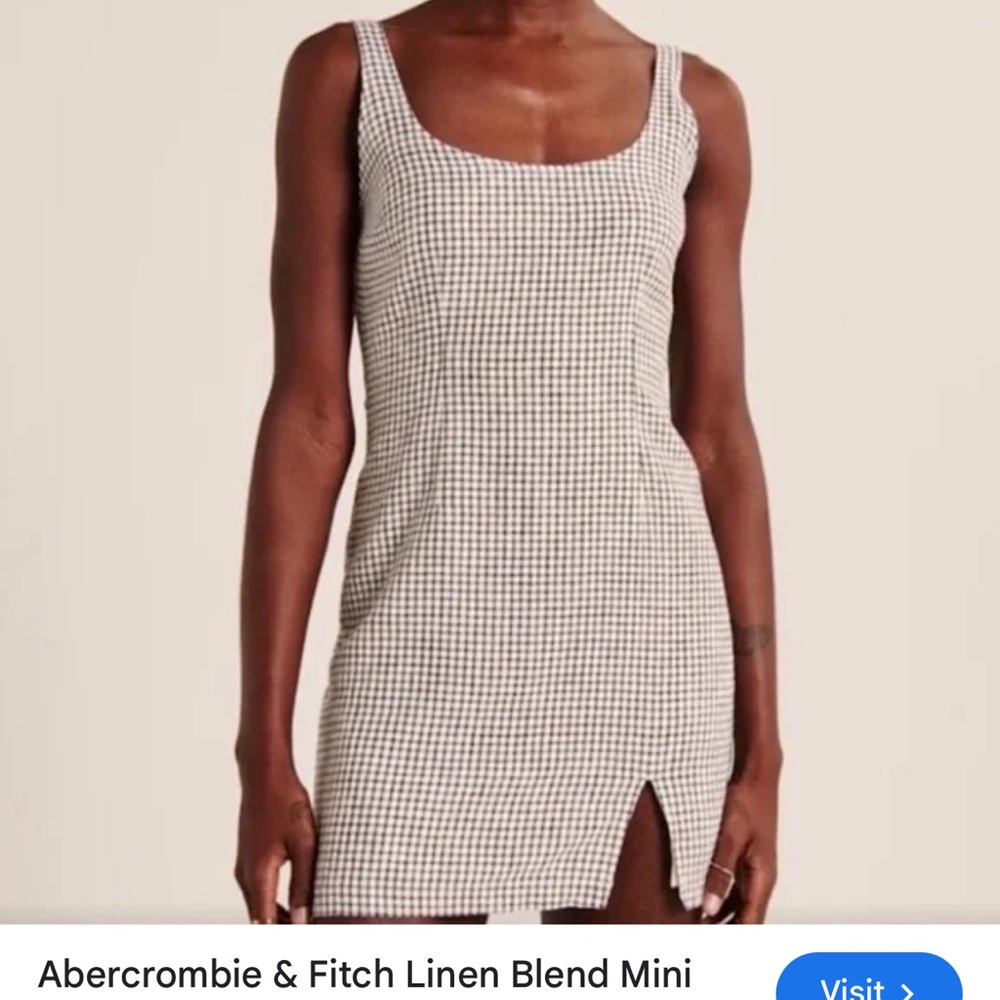 Abercrombie & Fitch Black and White Checkered Mini Dress